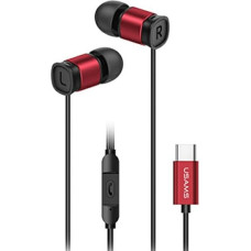 USAMS Słuchawki stereo EP-46 USB-C czerwony|red 1,2m HSEP4604