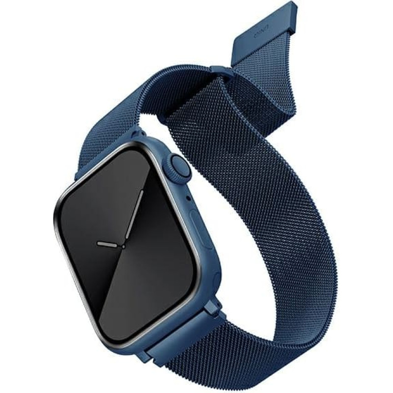 UNIQ pasek Dante Apple Watch Series 4|5|6|7|8|SE|SE2 42|44|45|49mm Stainless Steel niebieski|cobalt blue
