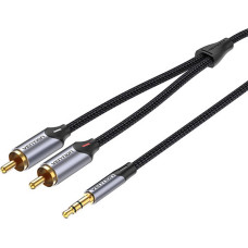 Vention 2xRCA cable (Cinch) jack to 3.5mm Vention BCNBI 3m (grey)