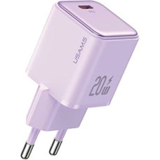 USAMS Ład. siec. 1xUSB-C PD20W (only head) PD3.0 Fast Charging purpurowy|purple X-ron Series CC183TC03 (US-CC183)