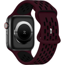 Beline pasek Apple Watch New Sport Silicone 42|44|45|49mm bordowo-czarny  wine red|black box