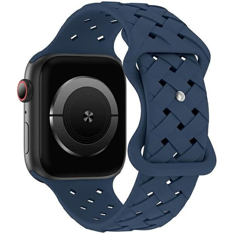 Beline pasek Apple Watch Silicone Woven 42|44|45|49mm niebieski |deep blue box