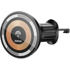 Magnetic car holder Dudao F12MAX with Qi induction charger, 15W (black)