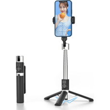 Selfie Stick MINI - with detachable bluetooth remote control and tripod - P70S Plus BLACK