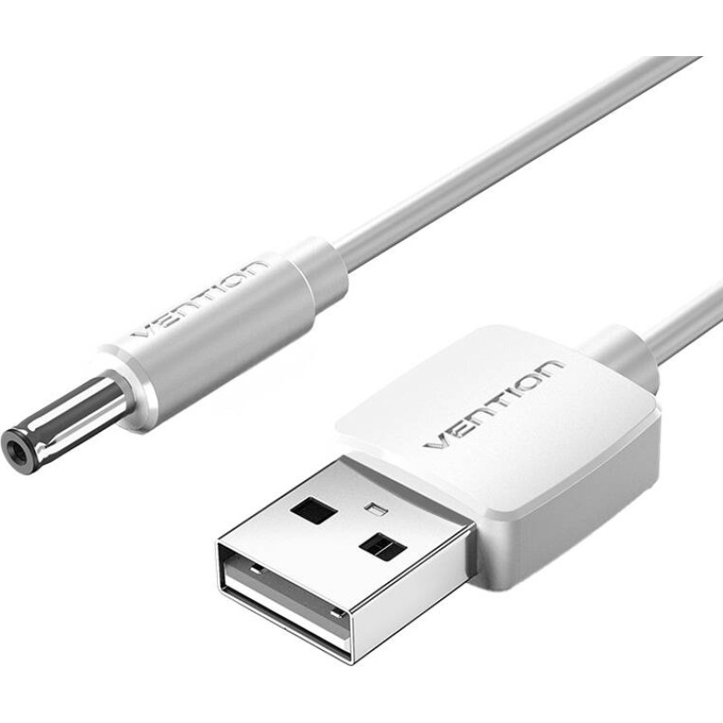 Vention USB to 3.5mm Barrel Jack 5V DC Power Cable 1m Vention CEXWF (white)