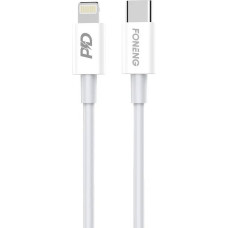 Foneng USB-C cable for Lighting Foneng X31, 3A, 1m (white)