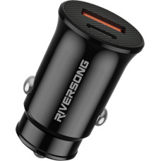 Riversong car charger Safari S9 1x USB 1x USB-C 20W black CC22