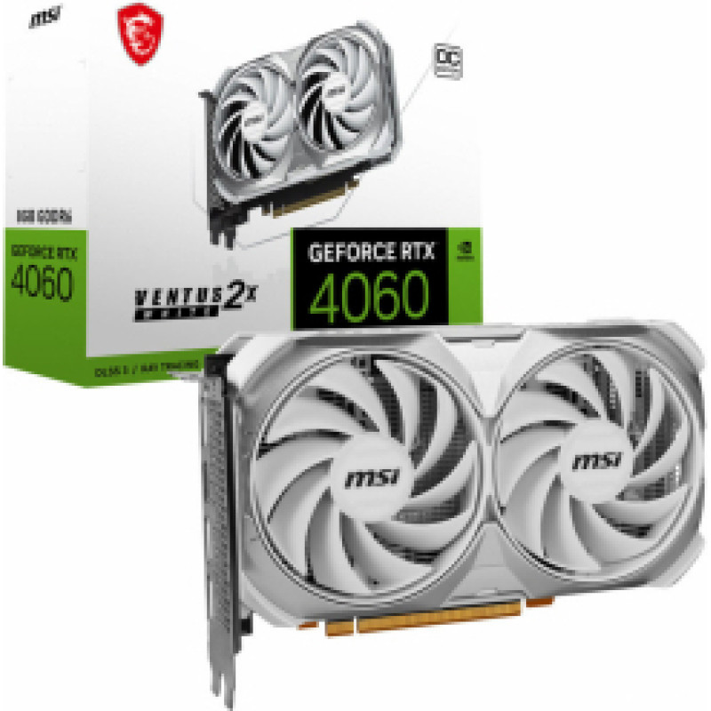 Videokarte MSI GeForce RTX 4060 VENTUS 2X WHITE 8GB OC