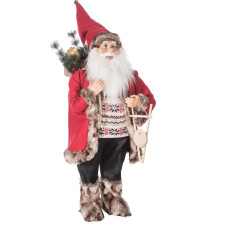 Ziemassvētku rotājums Santa Claus Coby 3 35x27x80 sarkans balts