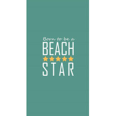 Pludmales dvielis 90x170 Beach Star tirkīza jūras ZV-7789R velūrs 380g/m2