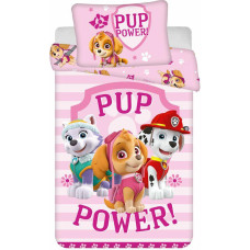 Kokvilnas gultas veļa 100x135 Paw Patrol Paw Skye Everest 2554 rozā Marshall spilvendrāna 40x60 bērnu gultiņa kucēns power