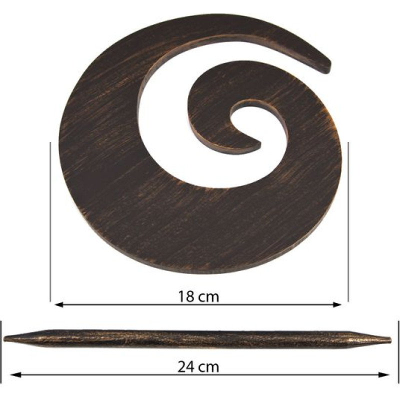 DEKORATĪVĀ MUGURSPOMA 03 DIOMETERS 18 CM BRŪNA