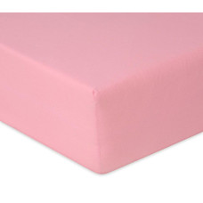 Džersijai pieguļošs palags 130/140x190/200x30 rozā ar gumiju augstajam matracim 30 cm Džersija 1