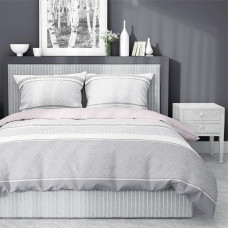 Satīna gultas veļa 160x200 pulverpelēka ģeometrija 4205 A Home Satin 08