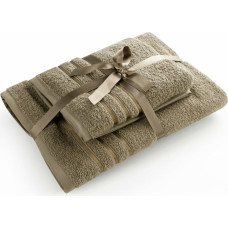 Dvieļu komplekts 2gb Loca brūns dāvanu frotē audums 480g/m2