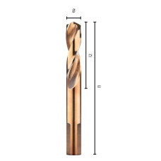 Alpen kobalta urbis metālam 12,0 mm HSS-Co PZ, īss ar slīpētu 3 līmeņu rokturi [0090601200100]
