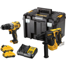 Dewalt-Maszyny akumulatoru komplekts DCH072+DCD706, 12V XR, Li-Ion 2x3.0Ah, DEWALT [DCK2102L2T-QW] čemodāns TSyes