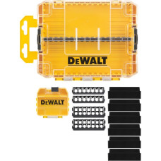 Dewalt-Akcesoria Vidēji izturīgs korpuss+ DeWALT [DT70802-QZ] ar nelielu lielapjoma uzglabāšanas kasti, uzgaļu turētājiem un nodalījumiem