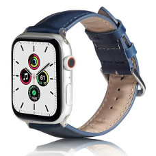 Beline pasek Apple Watch Leather 42|44|45|49mm niebieski |blue