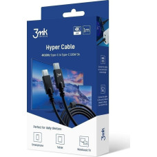 3MK Kabel USB 3MK USB-C - USB-C 1 m Czarny (brak)