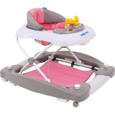 Baby Mix Chodzik 2w1 grey/pink J-888R Baby mix