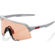 100% Okulary 100% S3 Soft Tact Stone Grey - HiPER Coral Lens (Szkła Koralowe LT 52% + Szkła Przeźroczyste LT 93%) (NEW 2021)
