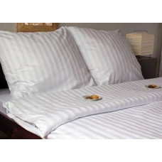 Damaskas gultasveļa 160x200 Musso baltas svītras