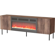 Cama Meble ART DECO EF RTV cabinet + fireplace 190.5x40x68.9 walnut