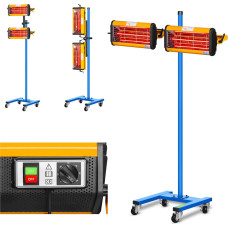 MSW Krāsu infrasarkanais siltuma radiators krāsu žāvēšanai uz statīva 2200W IR-DRYER2000.2
