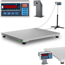 TEM Industriālie platformas svari ar RS232 interfeisu 600 kg / 0,2 kg LED M LEGALIZĀCIJA