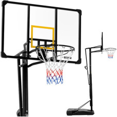 Gymrex Mobilā basketbola groza komplekts regulējams uz statīva, augstums 230-305 cm