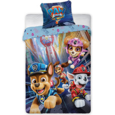 Kokvilnas gultas veļa 140x200 Paw Patrol Paw 2256 zila komanda ar vienu spilvendrānu 70x90 23