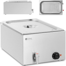 Royal Catering Bain marie elektriskais sildītājs ar krānu GN 1/1 640 W