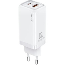 USAMS Ład. siec. 1xUSB-C+1xUSB T47 65W PD Fast Charging Super Si biały|white CC153TC02  (US-CC153)