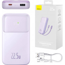 Powerbank Baseus Comet with USB to USB-C cable, 10000mAh, 22.5W (purple)