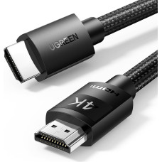 Ugreen HDMI 2.0 4K audio video kabelis, izturīgs, pīts, 1 m, melns