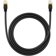 Baseus Ātrais kabelis LAN Ethernet tīkla kabelis RJ-45 cat.8 40Gbps apaļš 1,5 m melns