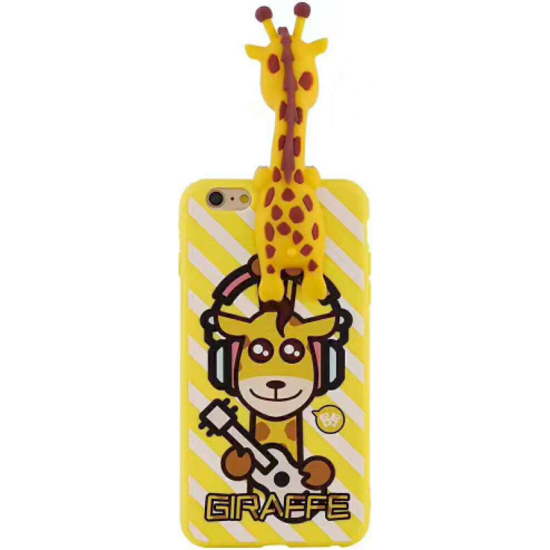 Fusion Giraffe Back Case Silikona Aizsargapvalks Priekš Apple iPhone X | XS Dzeltens