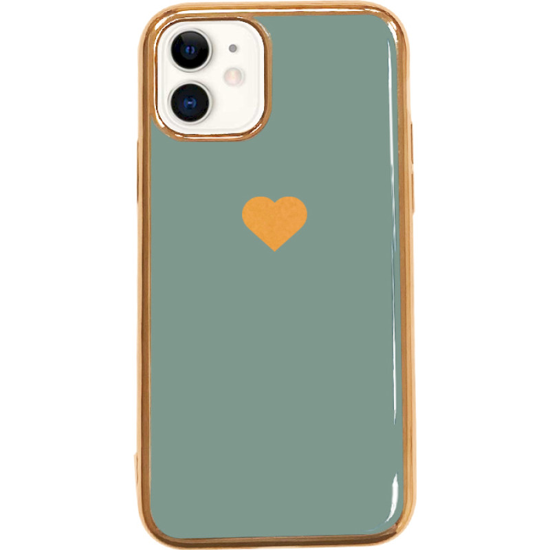 Fusion Heart Case Silikona Aizsargapvalks Priekš Apple iPhone 11 Pro Zaļš