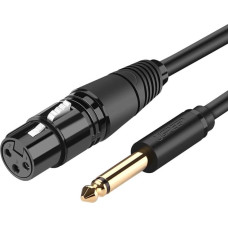 UGREEN AV131 Female XLR cable for jack 6.35 men - 2m (black)