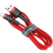 Baseus Cafule Cable Durable Nylon Braided Wire USB | Lightning QC3.0 2.4A 0,5M red (CALKLF-A09)