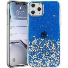 Fusion glue glitter silikona aizsargapvalks Apple iPhone 13 Pro Max zils