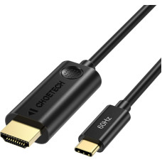 Choetech vienvirziena adaptera kabelis no USB C tipa adaptera (vīrietis) uz HDMI 2.0 (vīrietis) 4K 60Hz 1,8 m melns (CH0019)