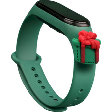 Fusion Xmas Present siksniņa pulkstenim Xiaomi Mi Band 3 | 4 zaļš