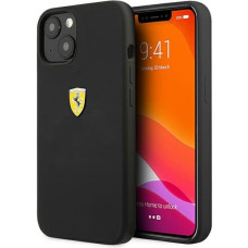 FESSIHCP13MBK Ferrari Liquid Silicone Metal Logo Case for iPhone 13 Black