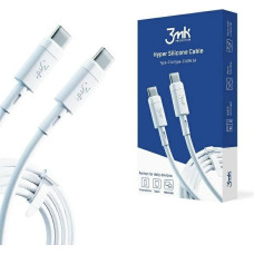 3Mk Protection 3MK HyperSilicone Cable USB-C | USB-C white cable 1m 60W 3A
