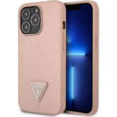 Guess PU Saffiano Triangle Case for iPhone 13 Pro Pink