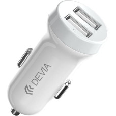 Devia car charger Smart 2x USB 3,1A white + Lightning cable