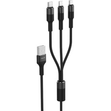 HAVIT cable 3in1 H691 USB - Lightning + USB-C + microUSB 1,2 m 2,0A black