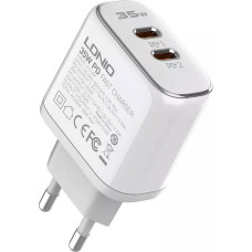 Noname MFi wall charger LDNIO A2528M, 2xUSB-C, USB-C to Lightning 35W